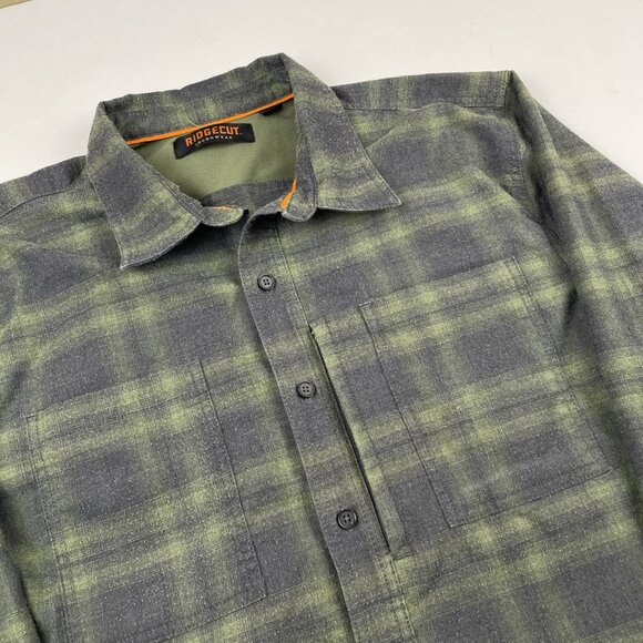 Ridgecut Toughwear Flannel Shirt Men's XL Green Plaid Long Sleeve Button up - Picture 1 of 11